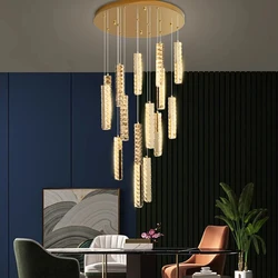 Modern home decoration crystal chandelier, stair Pendant lamp, living room Pendant lights, interior lighting