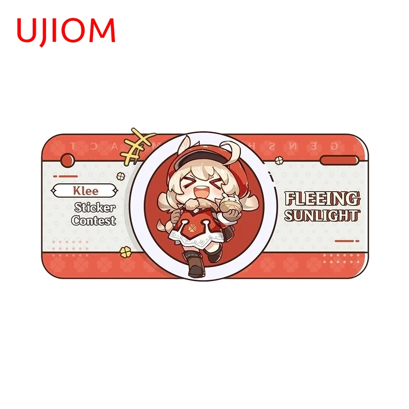 UJIOM 13cm × 6.1cm Genhsin Impact Klee Adorable Wall Stickers Creative Air Conditioner Laptop Decals Waterproof Wallpapers