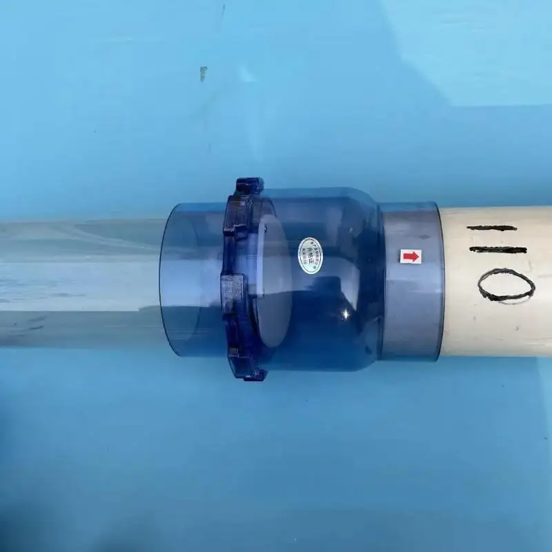 PVC Movable Transparent Anti Reflux Valve Anti Backwash Blockage Proof for Home Renovation Plumbing Works
