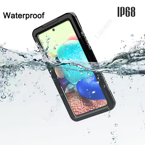 IP68 Waterproof Case for Samsung Galaxy S22 S21 Note 20 Ultra S20 FE Plus 10 Lite A72 A52 A71 A32 A73 A53 Clear Protective Cover