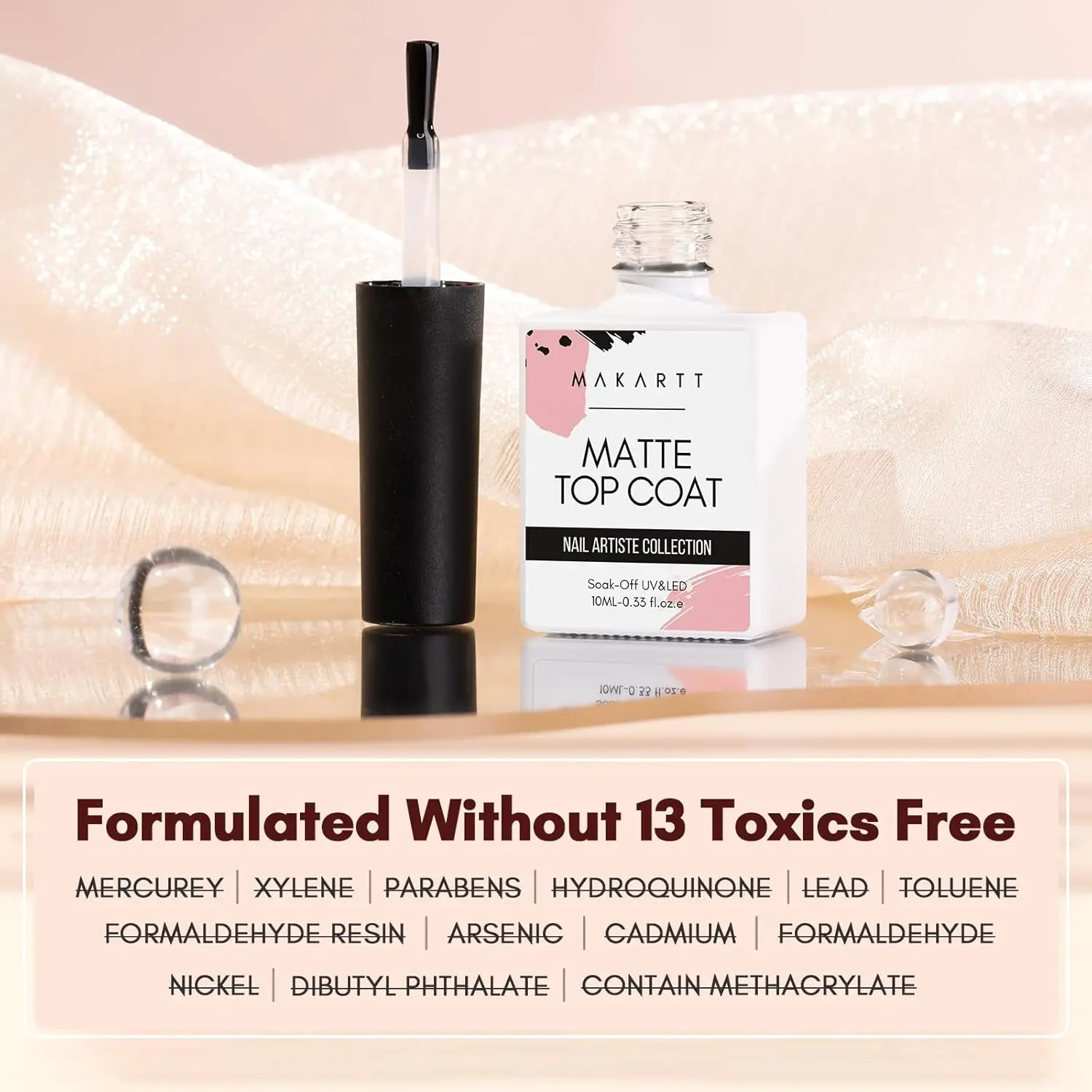 マットジェル トップコート - ソークオフネイルランプ用ノーワイプトップコートネイル、クリスマスネイル用品に最適な長持ちネイルアート