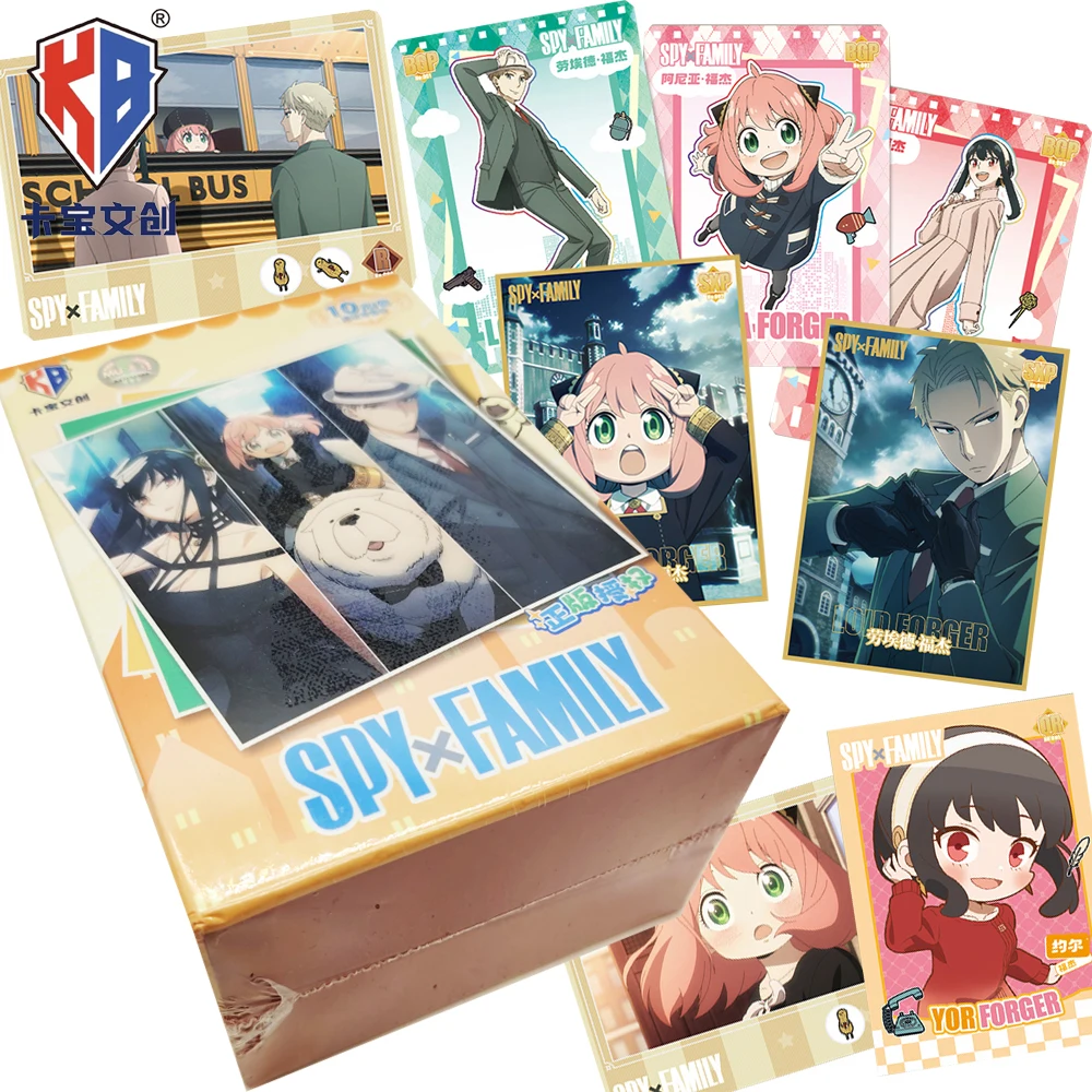 Original Kabao SPY×FAMILY Collection Cards for Friends Cute Q-version Exquisite Fluorescent Craft Anime Character Cards Gifts