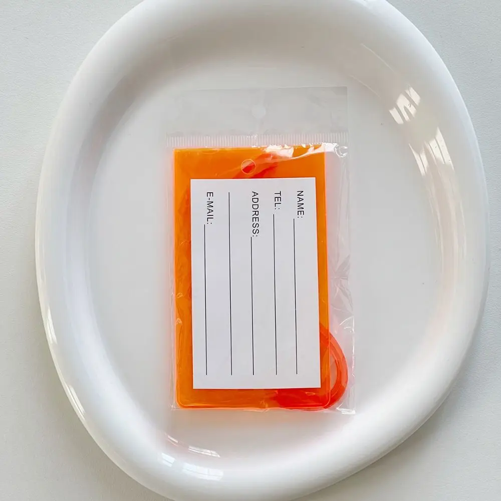 Etichetta per bagagli fluorescente Etichetta per imbarco colorata Etichette per nome per bagagli Accessori da viaggio Etichetta per carta di spedizione per aerei