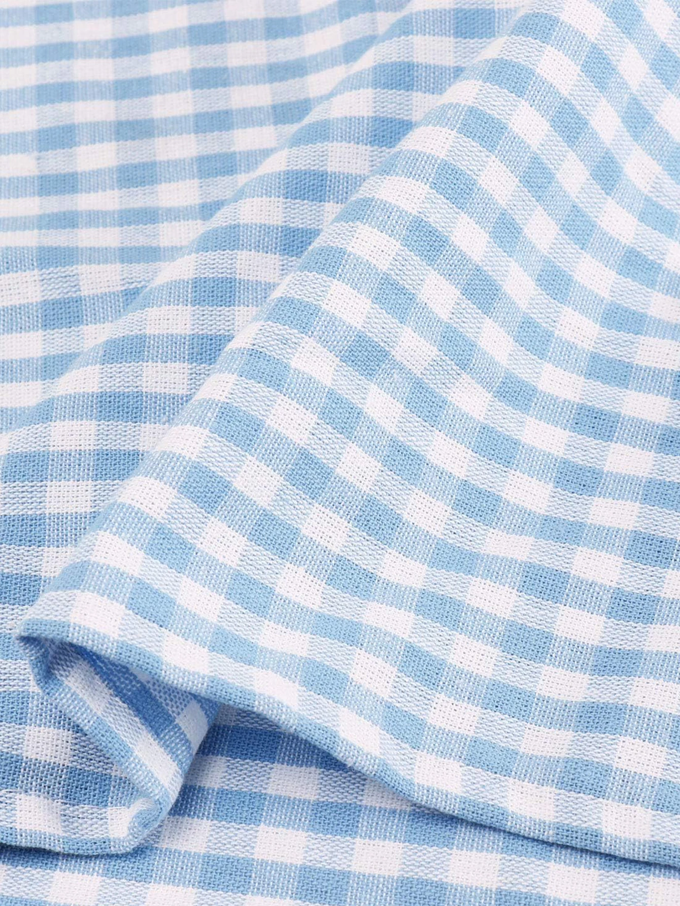 1 Piece Set, Modern Simple Blue Small Plaid Tablecloth, Japanese and Korean Style Minimalist Style Dinner Restaurant Table Mat Restaurant and Picnic