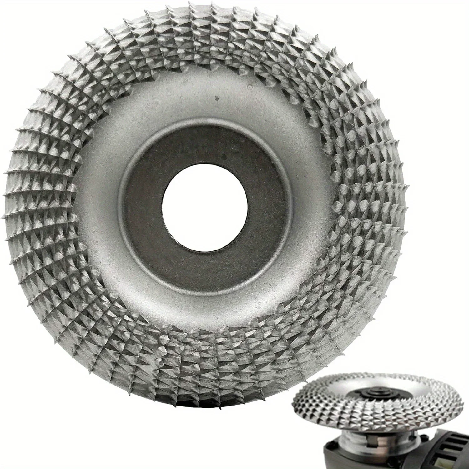 Wooden carving rotating grinding wheel with a7/8-inch aperture, made of wood hard alloy, used for grinding, carving, and shaping