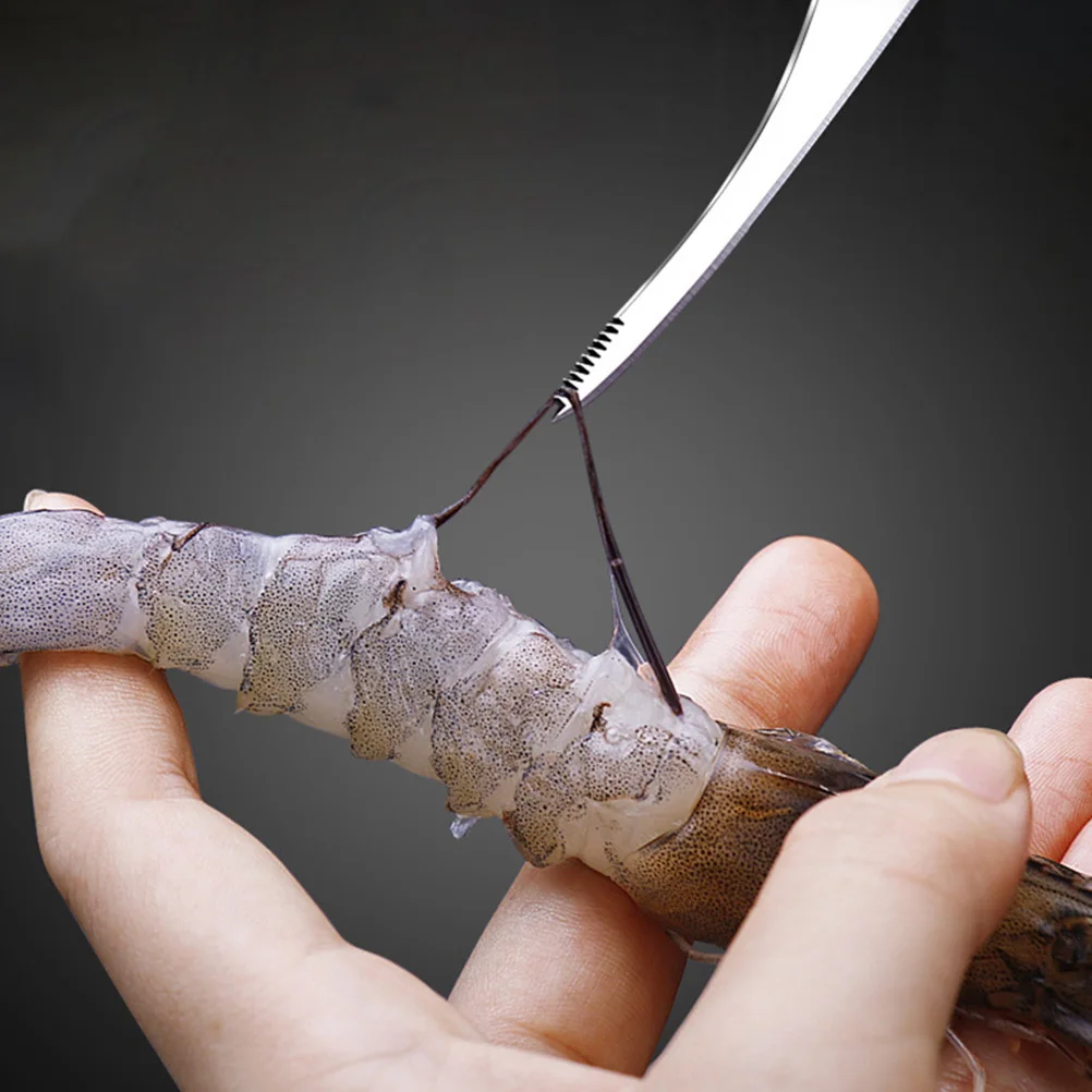 

1Set Stainless Steel Shrimp Peelers Long Beak Design Easy Operate Shrimp Deveiner Prawn Cleaning Tool Seafood Shell Remover