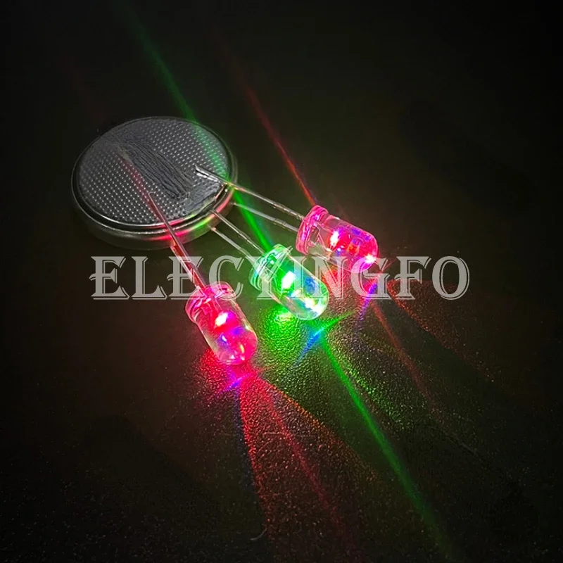 Clear LED Light Emitting Diode Lamp Bulb Round Top RGB fast/slow flashing 3mm/5mm Alternating colorful F3/F5 Indicator