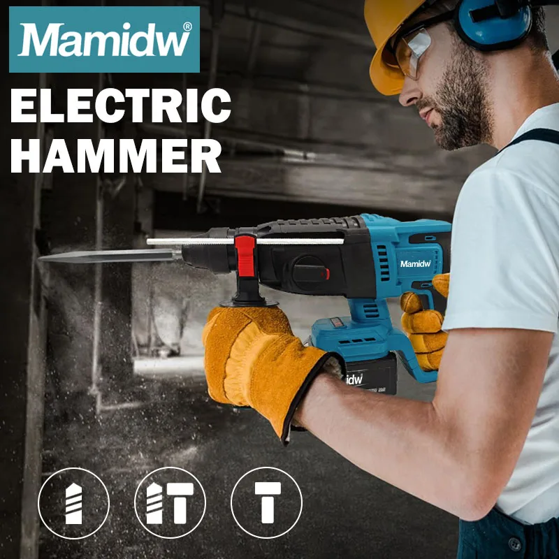

Mamidw Original 26MM Brushless Hammer Cordless Electric Hammer Wireless Drills For Makita 18V Battery Power Tools﻿