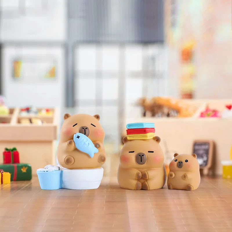 2025 カピバラブラインドボックスシミュレーションミニカピバラアクションフィギュア人形子供の誕生日クリスマスギフト