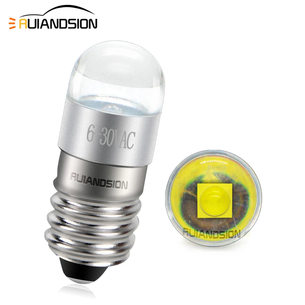 1 قطعة ضوء مؤشر Led الشعلة E10 3030 التيار المتناوب تيار مستمر 6-30 فولت المسمار تحذير إشارة لمبة 6 فولت 12 فولت 24 فولت أداة آلة مصباح الأبيض #1