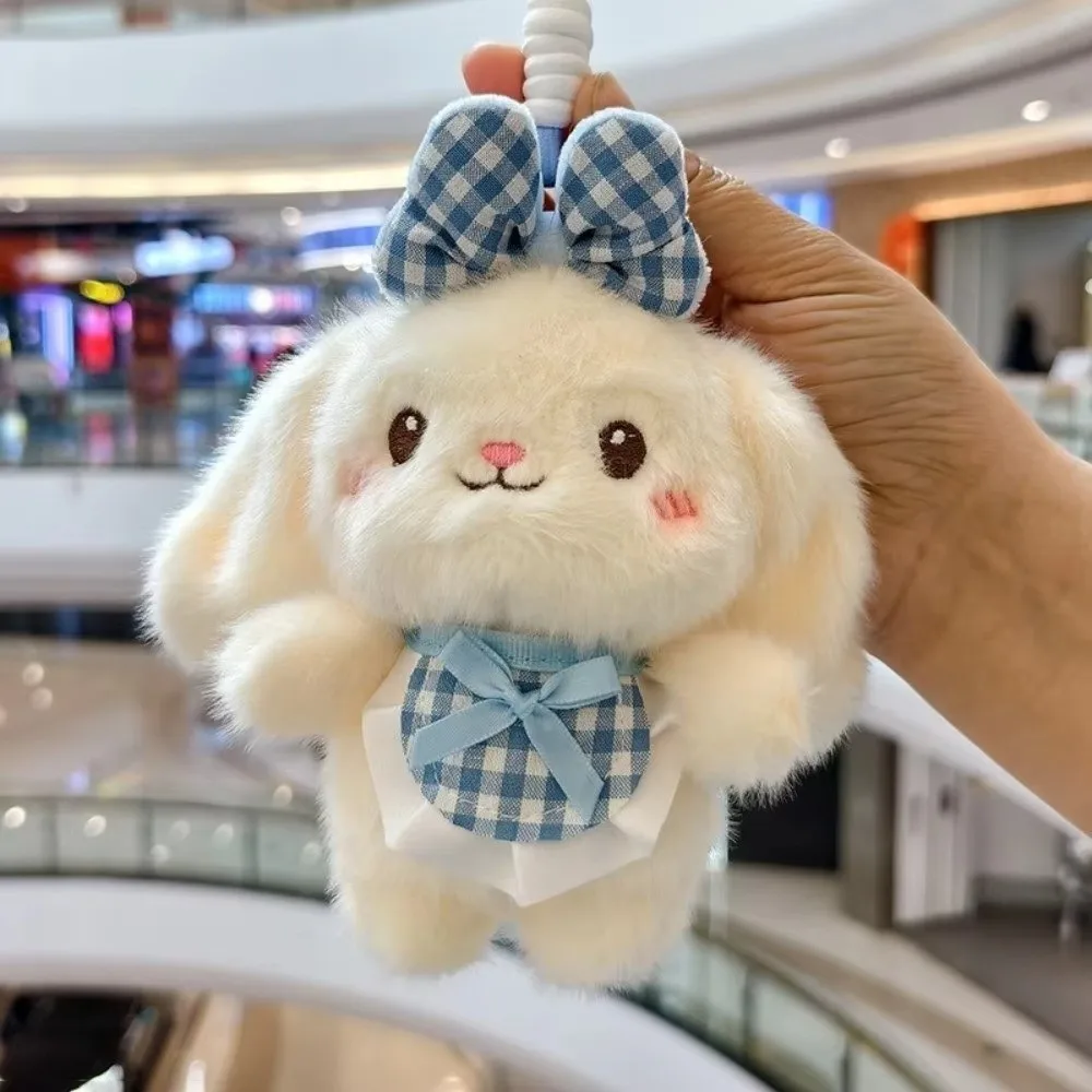 Bag Charm Bowknot Rabbit Bunny Keychain Soft Stuffed Rabbit Keychain Kawaii 15cm Rabbit Keyring Gift