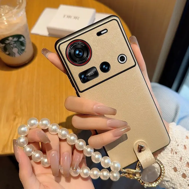

Simple Mobile phone case and pearl bracelet compatible with Nubiaz70 UltraDrop-Resistant Protective Cover