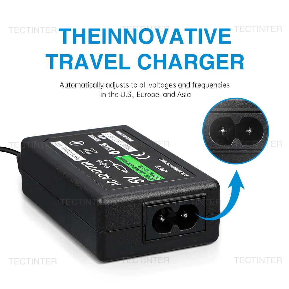 لشاحن PSP محول التيار المتردد شاحن الحائط سلك إمداد الطاقة متوافق مع سوني PSP بلاي ستيشن 1000 2000 3000 الاتحاد الأوروبي الولايات المتحدة التوصيل