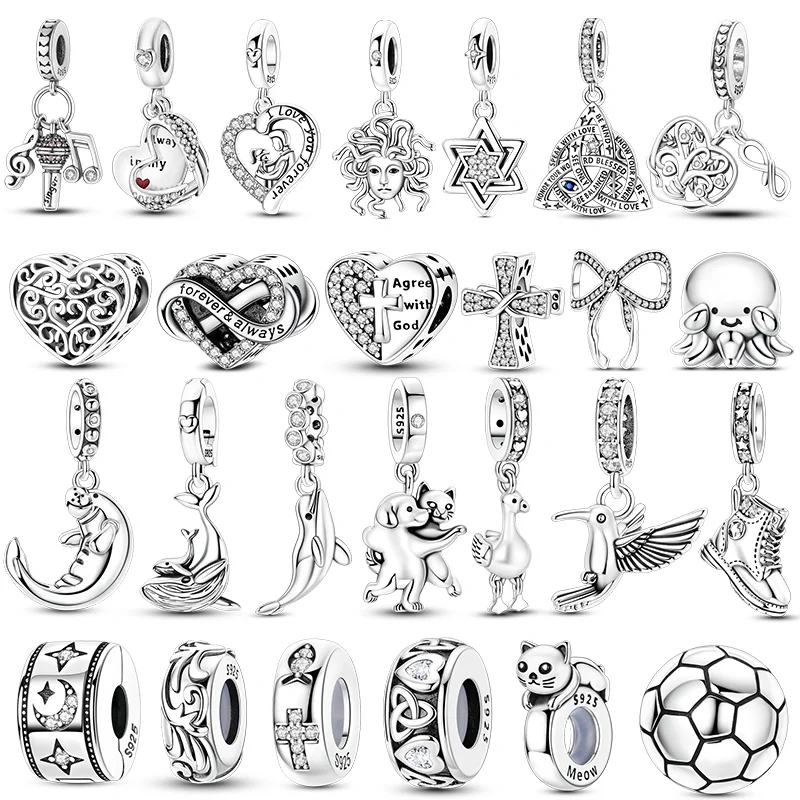 Tie Clip Silver - Hot Sale 925 Sterling Silver Charms