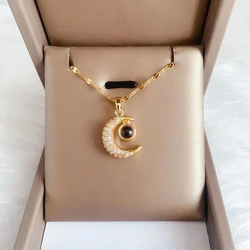 High-End Women's Necklace Projection Series I Love You Design Clavicle Chain Jewelry Wholesale Fashion Accessory