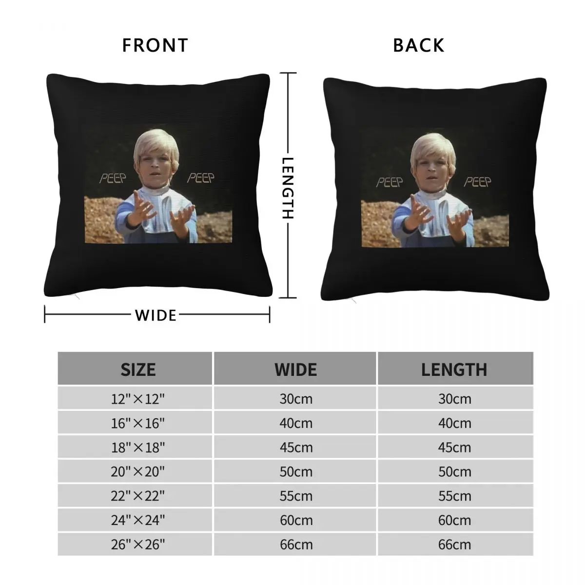 Boy From Space Peep-Peep Square Pillowcase Polyester Linen Velvet Printed Zip Decor Throw Pillow Case Home Cushion Cover