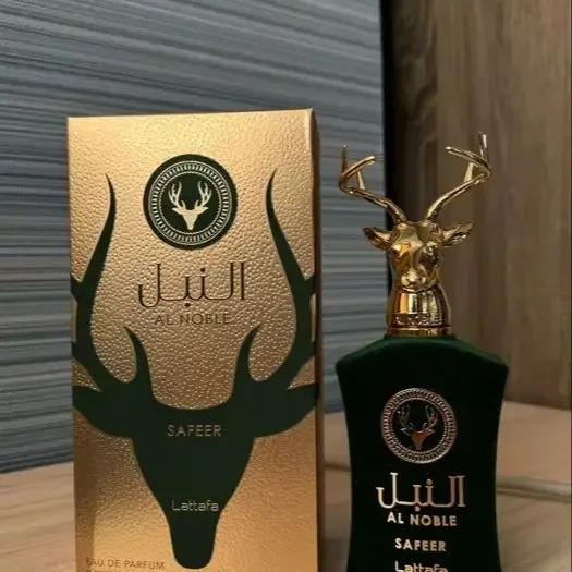 AL NOBLE SAFEER 100 مل - عطر غزال المسك طويل الأمد للرجال والنساء، عطر دبي الفاخر ذو الرائحة العودية اللاتافا