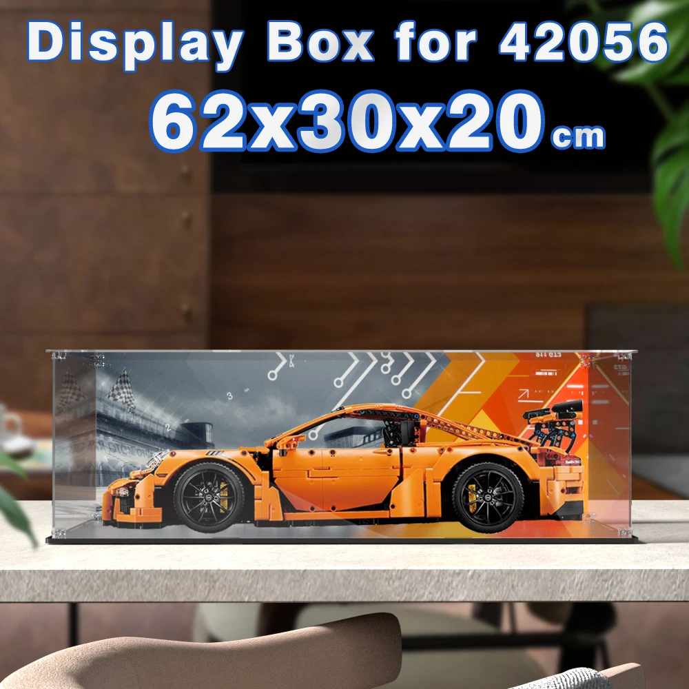 Acrylic display box for lego bricks 42056 display case for GT3 building block model car dustproof clear storage box