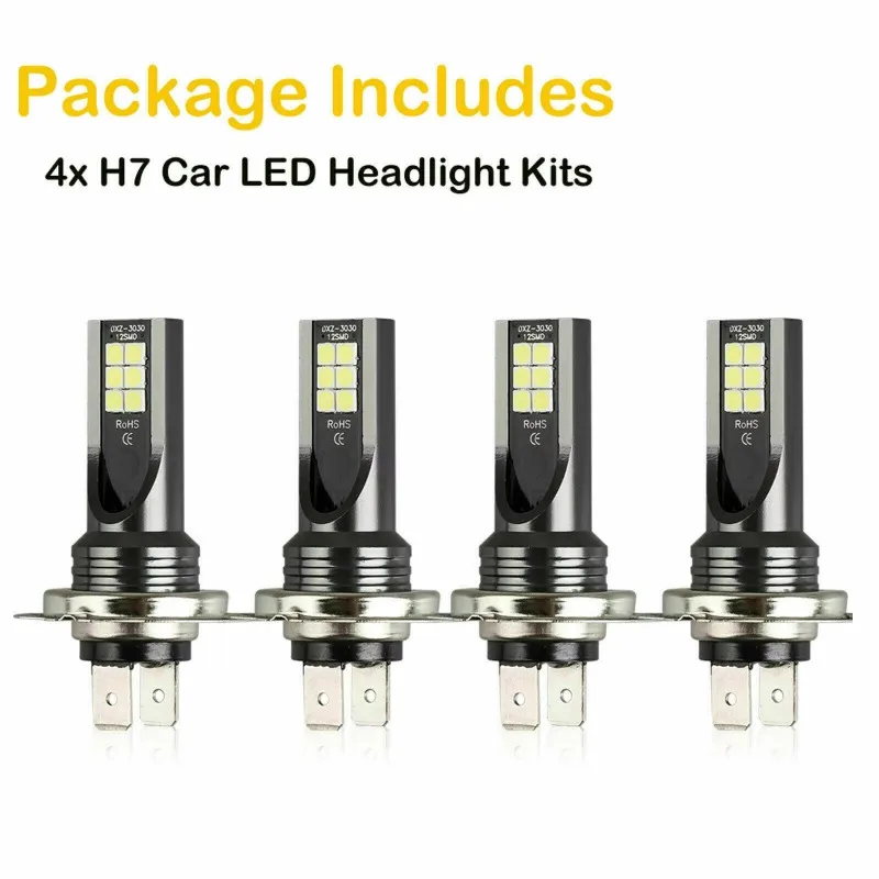 360 Degree Led Fog Lamp H8 H11 9005 9006 H4 H7 3030 12smd Car Lamp Headlight 12 Lights White Light Ice Blue Golden Light Red