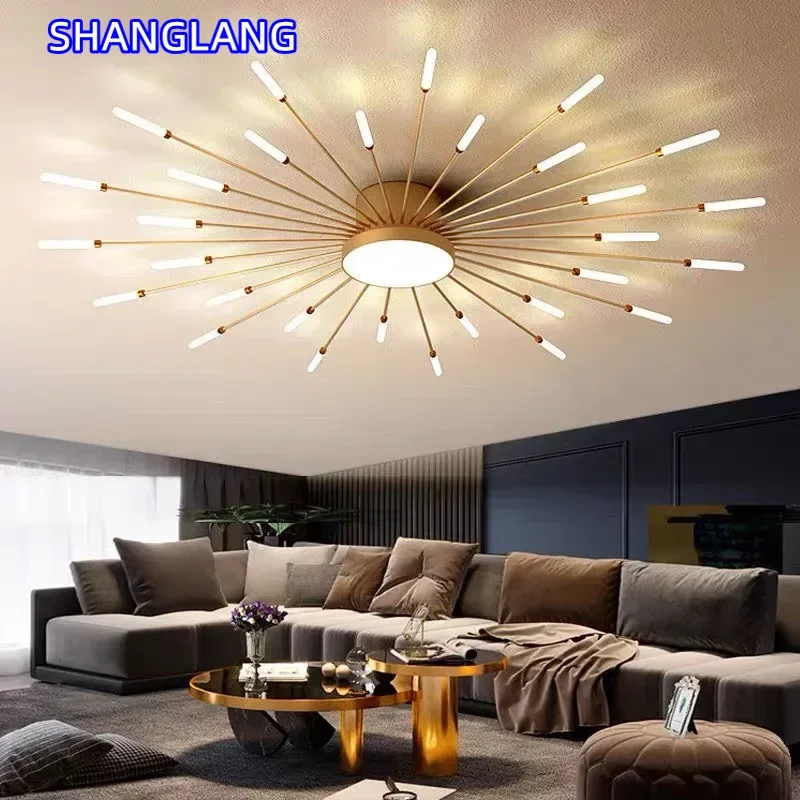 Modern LED Fireworks Ceiling Lamp Luxury Household Living Dining Rroom Bedroom Ceiling Light Luster Fixtures