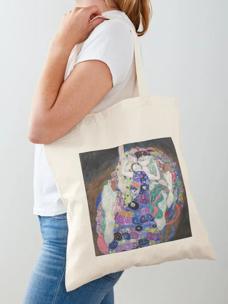 

The Virgins, Gustav Klimt Tote Bag shopper bag women canvas large tote bag foldable reusable Candy bags