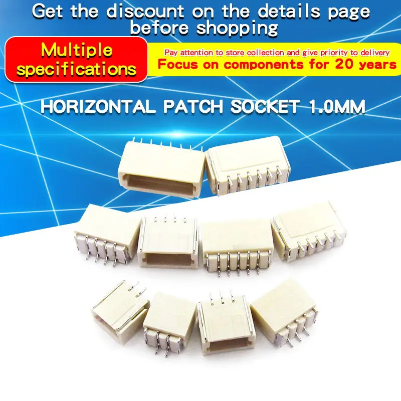 2PCS Horizontal SMD Socket XH2.54MM Patch Plug  2P 3P 4P 5P 6P 7P 8P 9p 10p Pitch Header JST TJC Connector