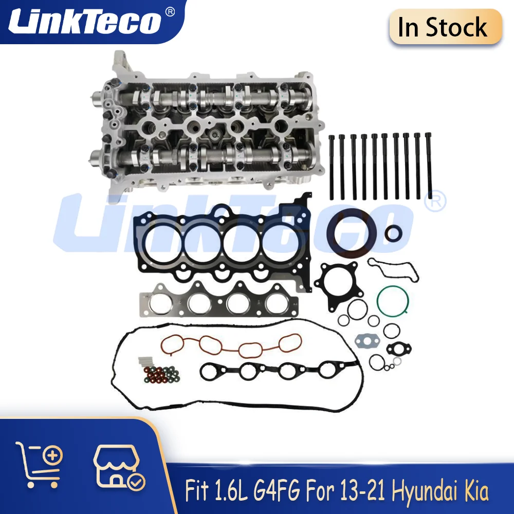 

Cylinder Head Assembly&Head Bolts&Gasket Set Fit 1.6L G4FG L4 For 13-21 Hyundai Creta Elantra Veloster Kia Seltos Soul Cee'D 1.6