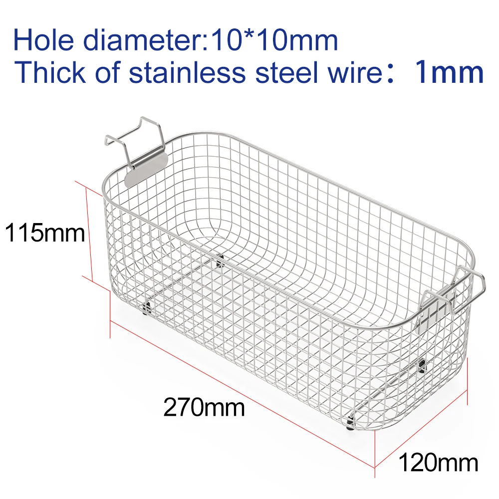 Granbo SUS304 Cleaning Basket 1-30L Capacity Ultrasonic Cleaner Baskets Vegetable Washing Basket