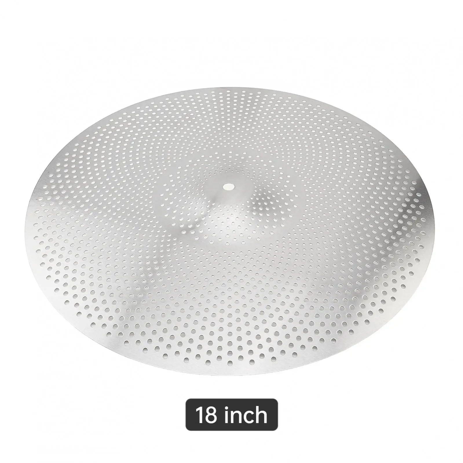 Low Volume Hihat Crash Ride Mute Cymbal for Drum Sets, 14 / 16 / 18 / 20inch Silver Drummer Practice Quiet Cymbal