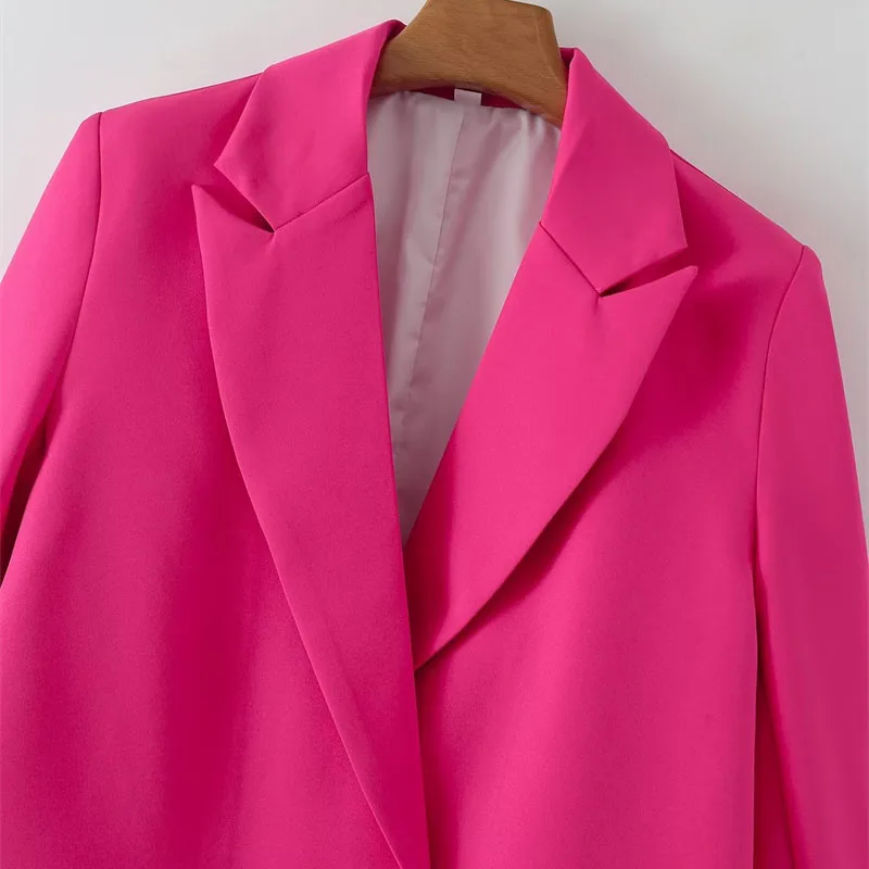 Veste à double boutonnage pour femme, 20 couleurs, manteau décontracté, vêtements de bureau, mode printemps automne 2023