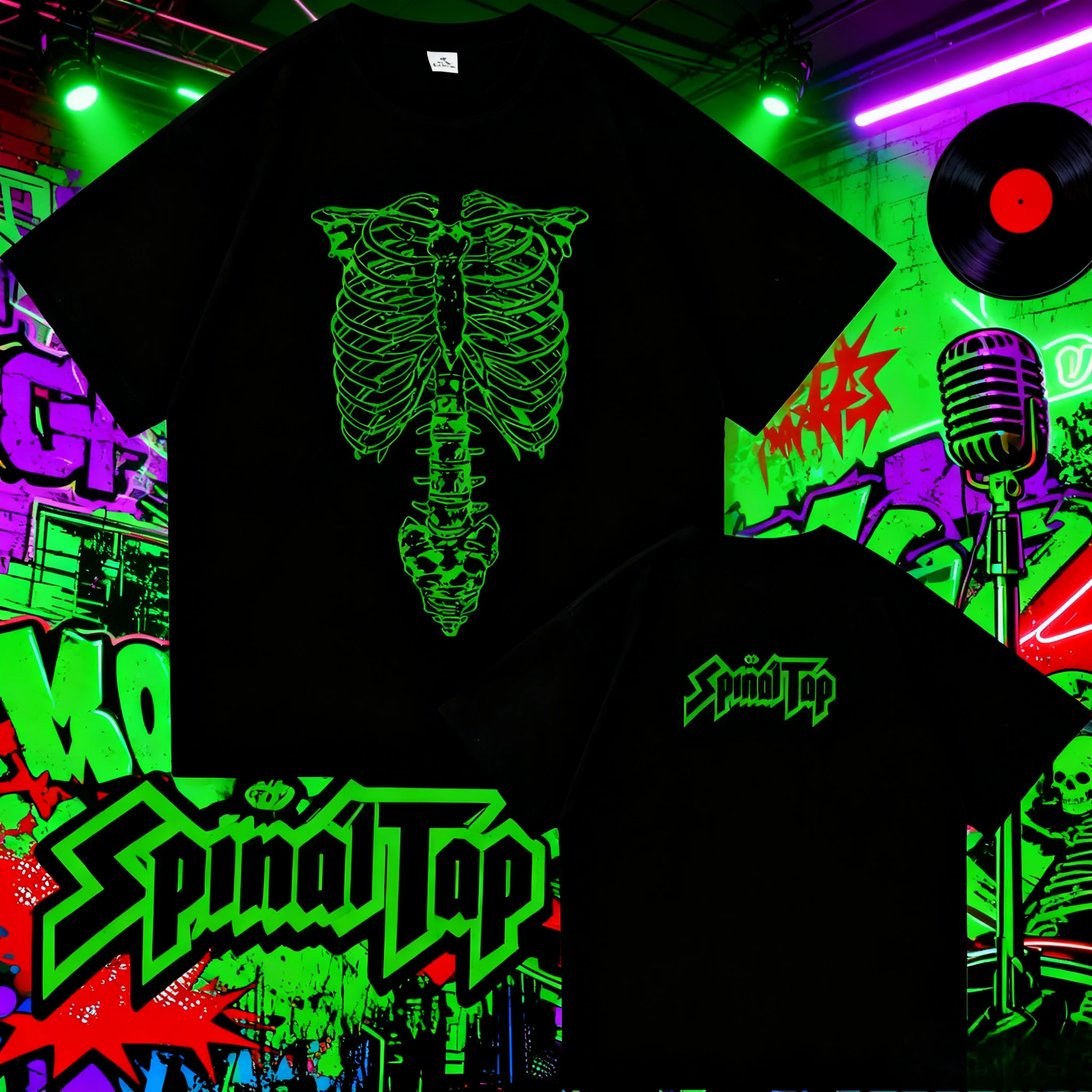 

2025-26 Summer A Fun Green Frame 100% Pure Cotton Printed Pattern T-shirt for An Outdoor Street Casual Breathable Top Y2k