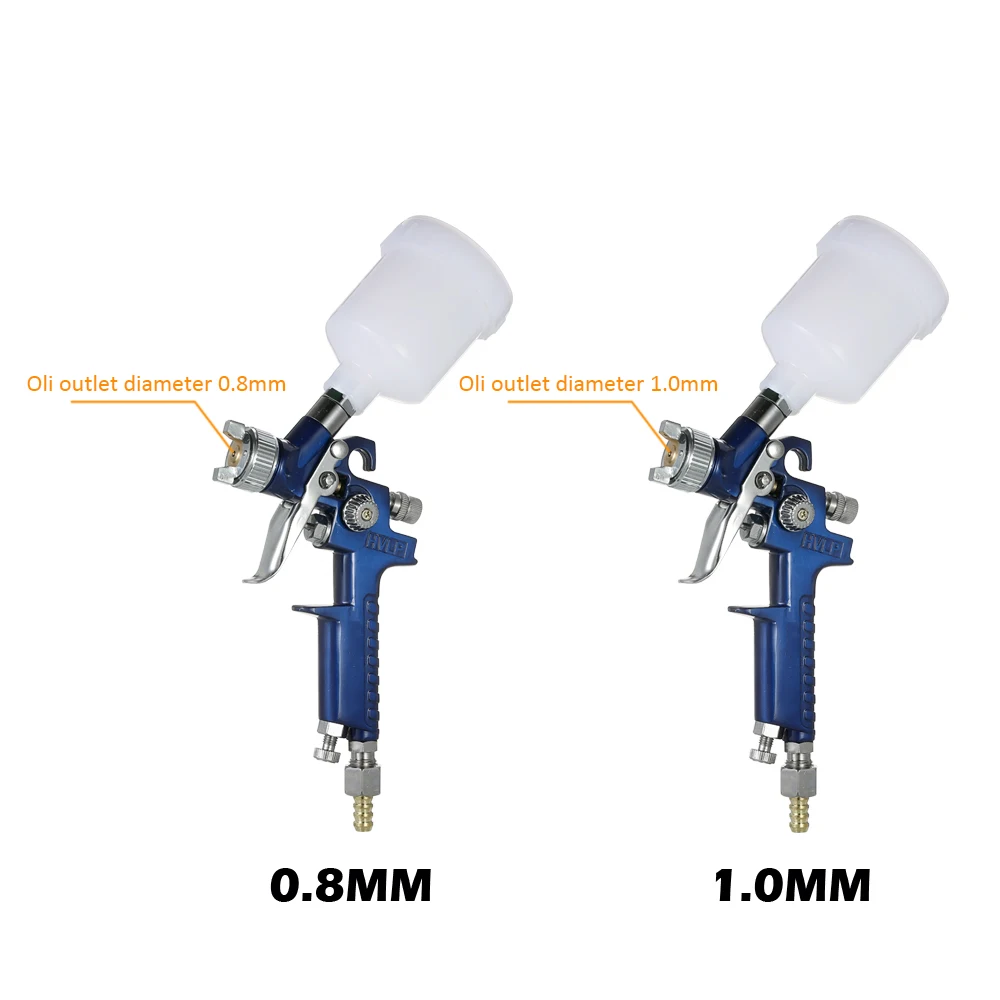 HVLP Paint Spray Gun 0.8mm/1.0mm Airbrush Kit NT-H2000 Touch Up Gravity Feed Air-Brush Set Car Detail Painting decorating spray