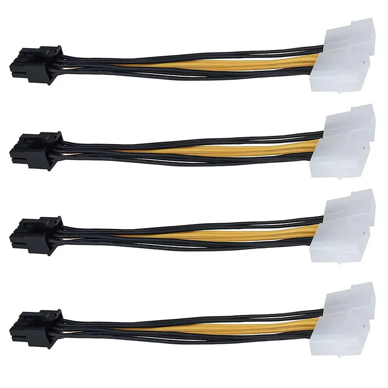 60Pcs 8-Pin PCIe to Molex (2X 4-Pin ) Power Cables 8 Pin PCIe to Dual 4 Pin Molex LP4 Power Cable Adapter Video Graphics Card