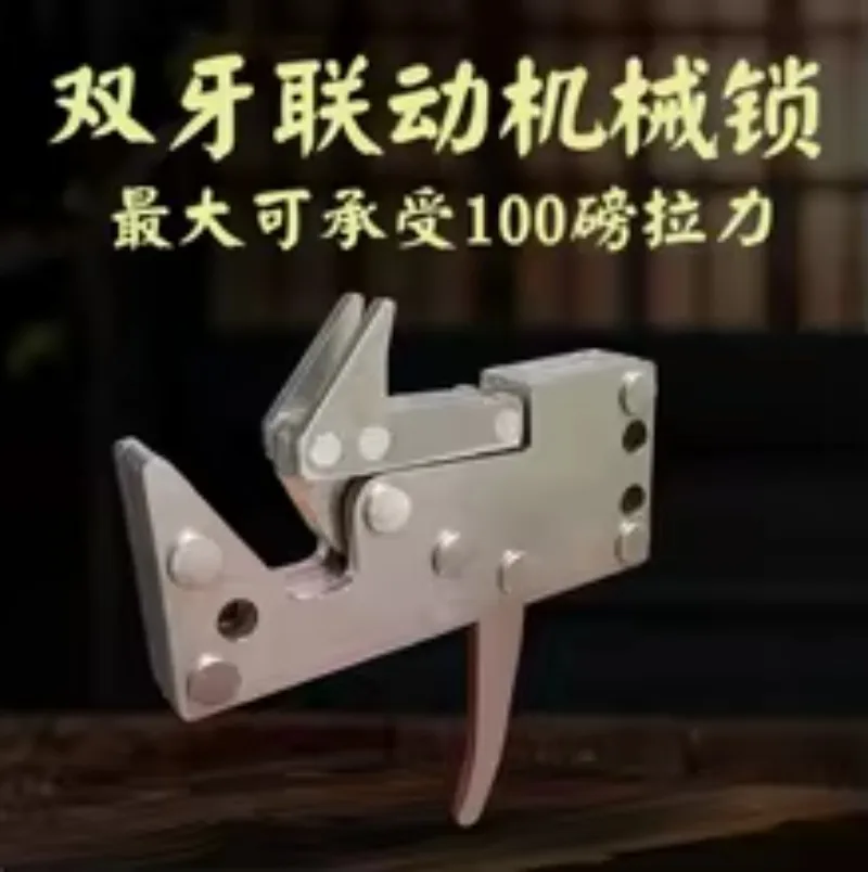 Mini Stainless Steel Metal Spreader Mechanical Lock Trigger Dual Teeth Front Steel Ball Clamp Structure