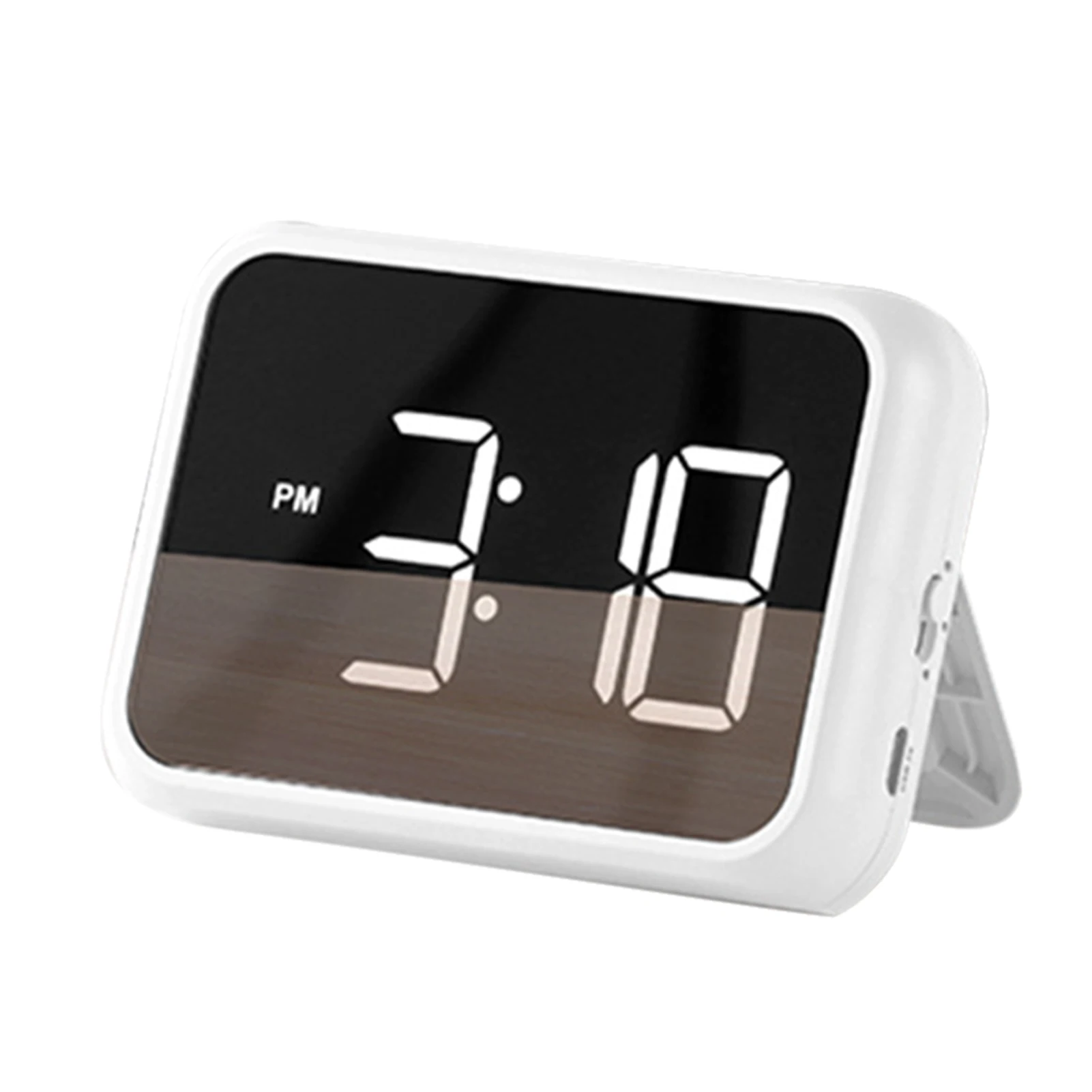 24Hr Wall Voice Control Digits Display Travel Alarm Clock For Bedrooms 3 Level Multi Function Adjustable Volume USB Charging