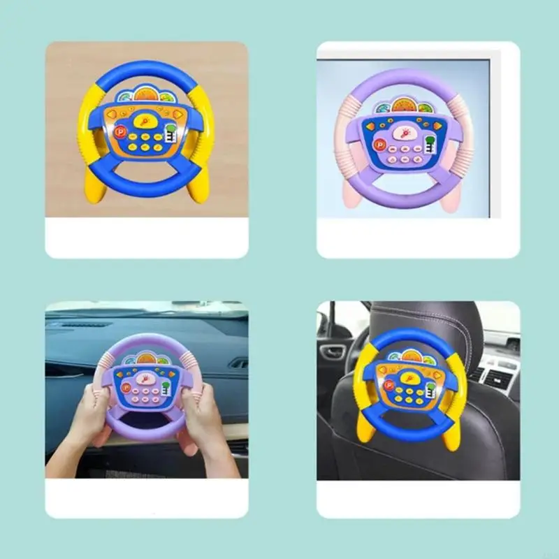 Brinquedo volante infantil fácil instalar, inspira entusiasmo automotivo e aprendizado prático A2UB