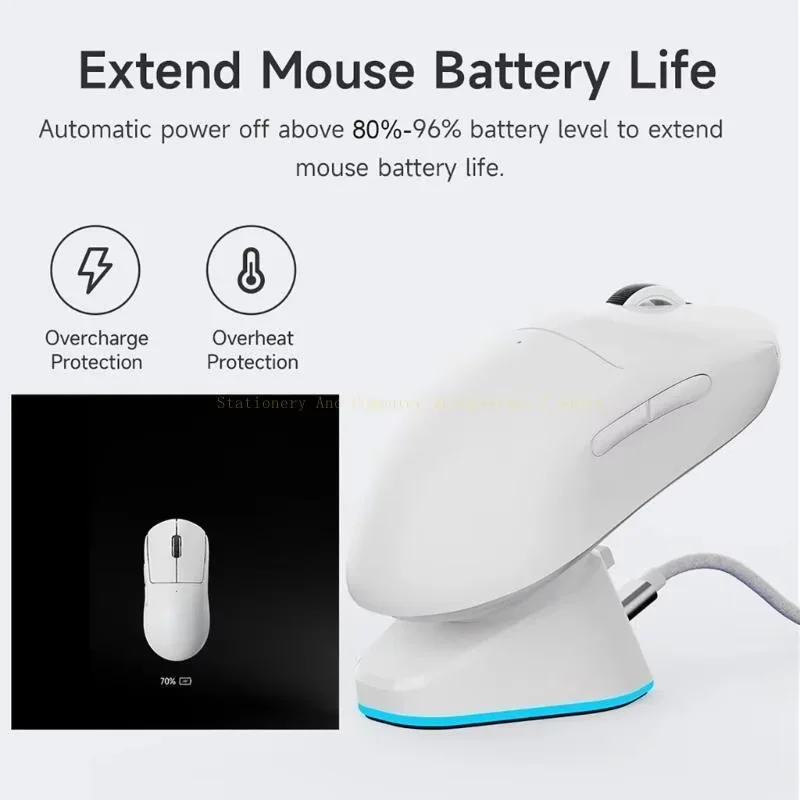 ماوس ألعاب RGB شاحن لاسلكي + 2 USB لمحطة قاعدة Logitech G403 G502 X Plus G703 G903 HERO G PRO X Superlight Hero GPW2 #1