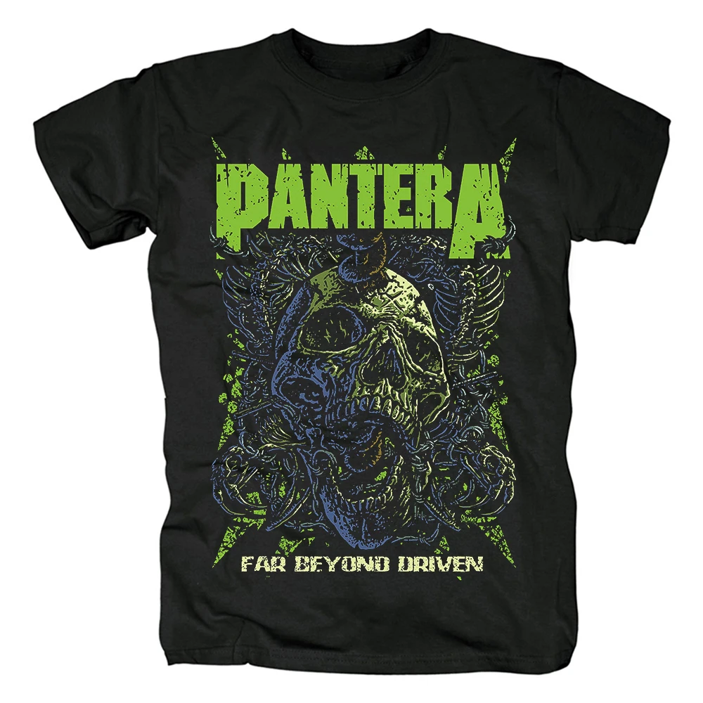 

Черная хлопковая футболка Pantera с короткими рукавами и простым принтом Heavy Metal, новая трэш-рок, европейская и американская футболка, повседневная, повседневная, в стиле ретро