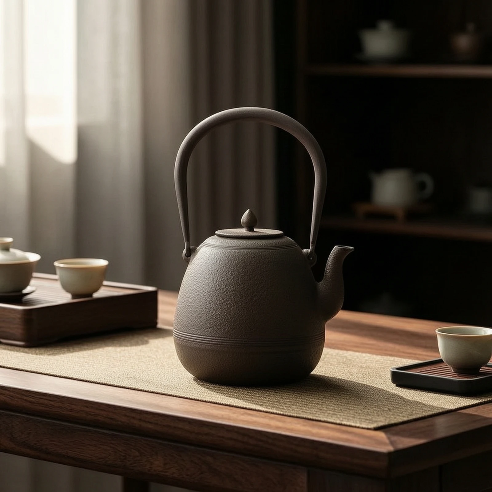 鋳鉄製ケトル、無塗装鋳鉄製ティーポット、鉄瓶、食品グレードの - Cast Iron Tetsubin のレビューと価格