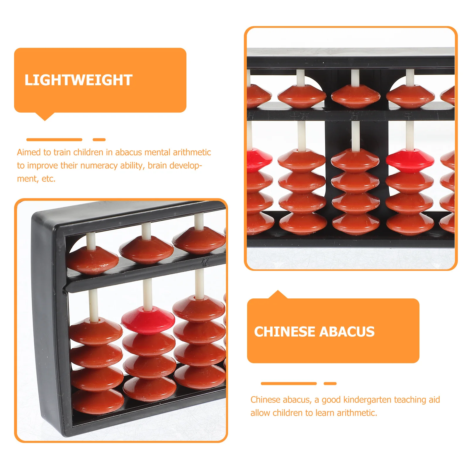 

2pcs Arithmetic Learning Tool Chinese Educational Brain Development Child Arithmetic Abacus Educational Abacus Game