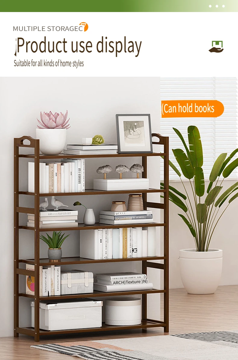 Simple Shoe Rack At The Door, Shoe Cabinet, Shoe Rack, Household Floor-standing Bedroom, Bamboo Slippers Rack