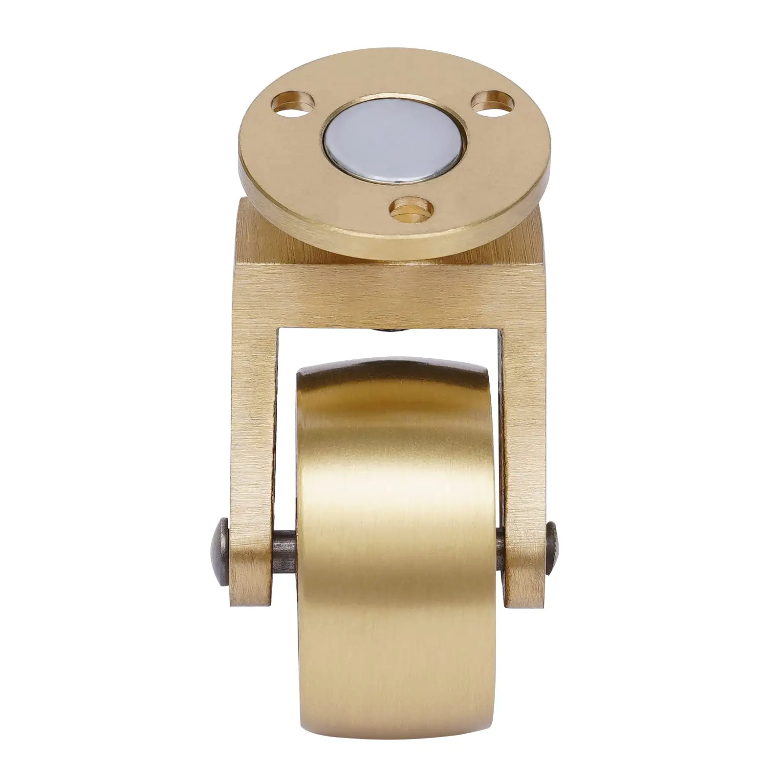 4 عبوات من عجلات دوارة نحاسية - تحميل 440 رطل، عجلات أثاث عالمية شديدة التحمل بزاوية 360 درجة لأرفف الكتب وصناديق الأحذية،