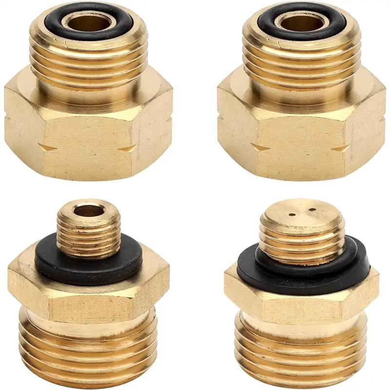 

A59Z-4Pce Gas Bottle Adapter Set,Gas Adapter Gas Bottles Adapter,Euro Adapter For Gas Bottles,For Filling German Gas Bottles