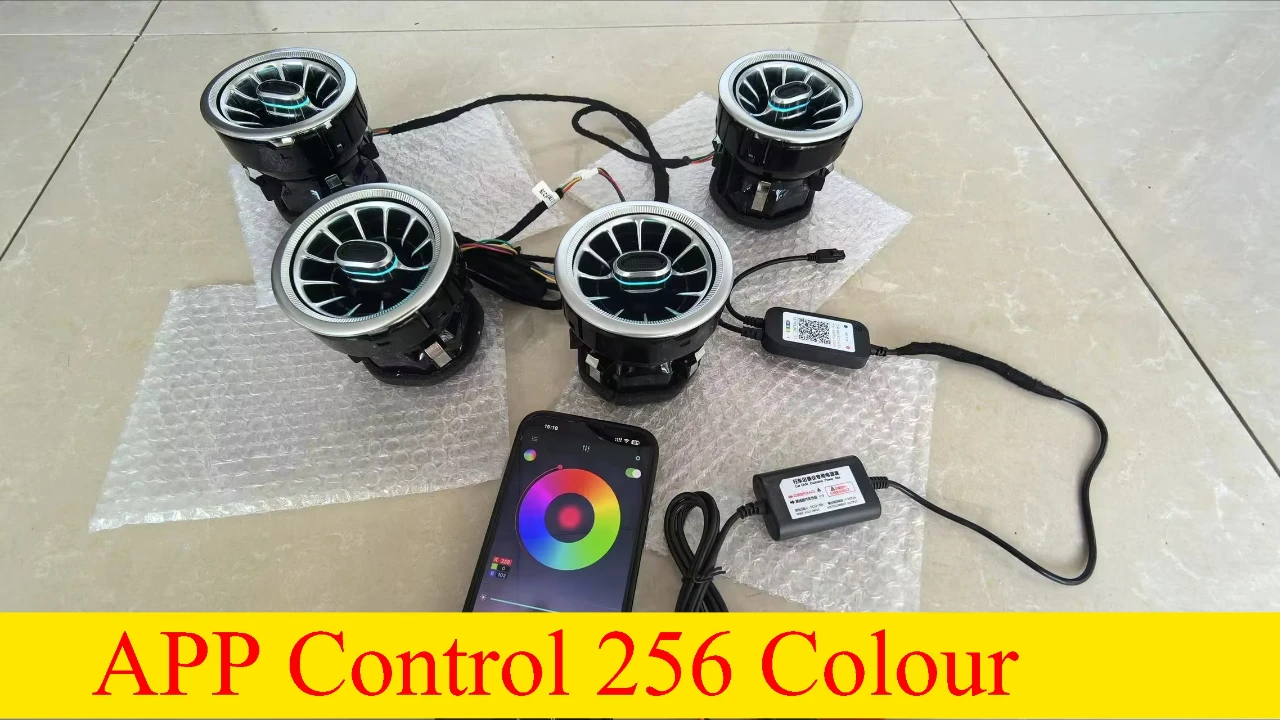 Auto LED Front Dashboard Airconditioning Vent Outlet Turbo Interieur Voor Mercedes Benz V Klasse EQV Vito Viano Valente Metris W447