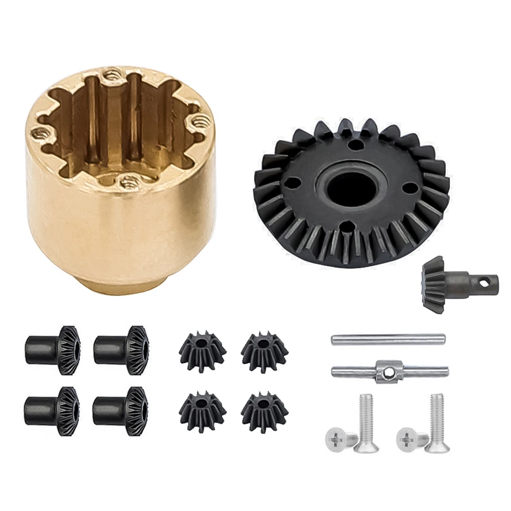 RCGOFOLLOW Front Rear Axle Hardened Differential Gear Set For 1/24 FMS FCX24 POWER WAGON FCX18 1/12 FJ45 MAX Smasher Parts