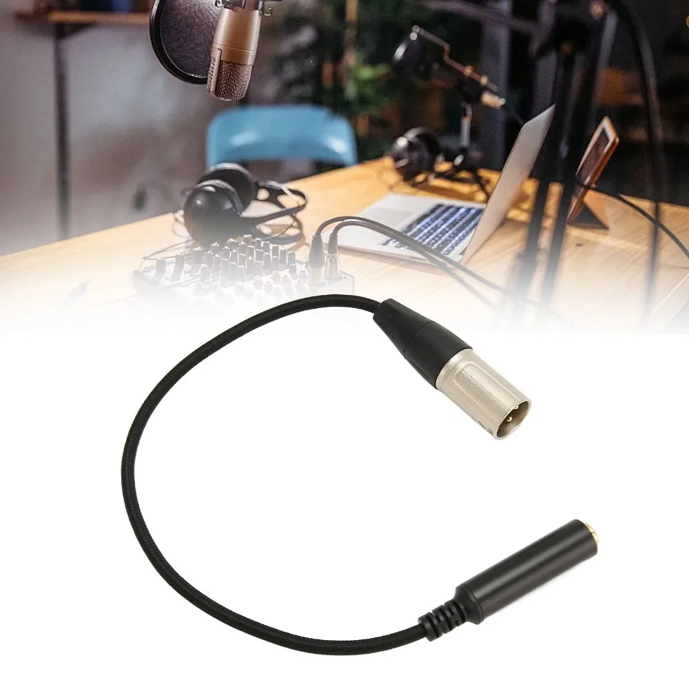 3 Pin Male To 6.35mm 6.35 Mm 1/4 Inch Female To XLR Male Adapter Cable Balanced Connection 0.3 Meters / 0.98ft Microphone Cable