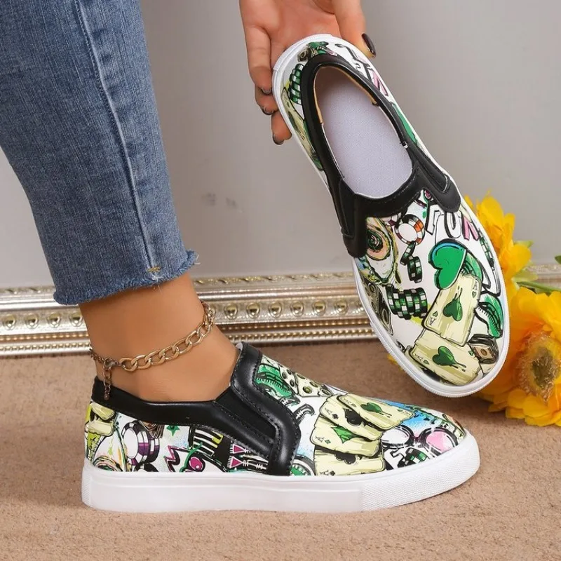 حذاء بدون كعب قماشي جيد التهوية للنساء ، حذاء مسطح كاجوال ، حذاء قيادة صياد ، موضة الفتاة ، الصيف #3