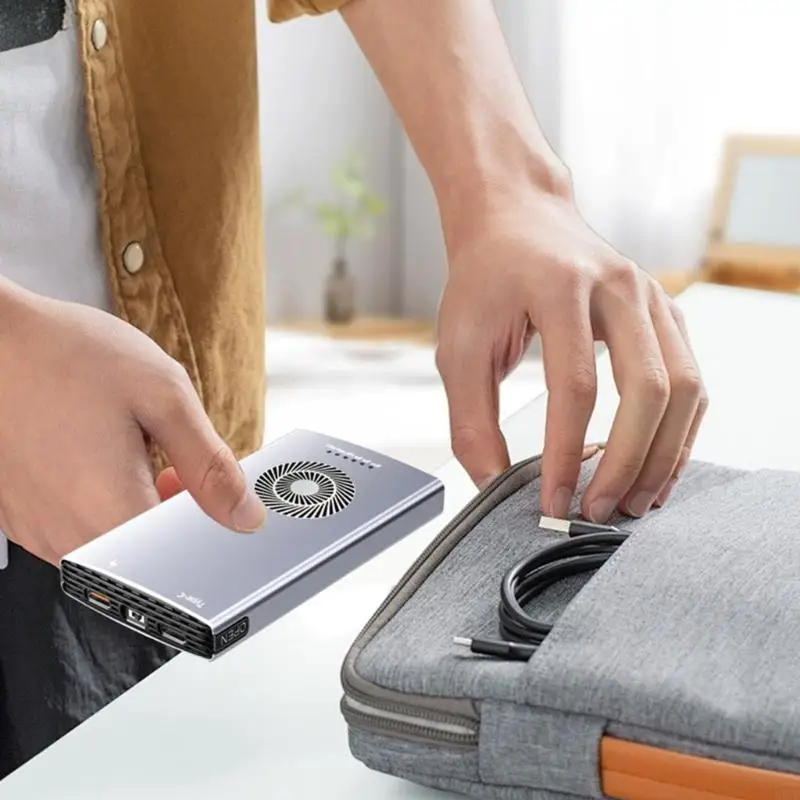 H37B Twin Bay M.2 SSDS Metal Metal USB 3.2 Caso almacenamiento externo Modo suspensión Auto 20Gbps para 2230 a 2280