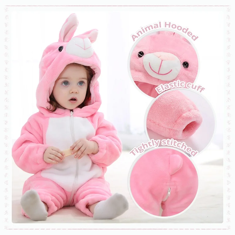 MICHLEY Weihnachten Elch Baby Strampler Winter Mit Kapuze Flanell Kleinkind Kleinkind Kleidung Insgesamt Bodys Overall Kostüm Für Kinder – Detail 29