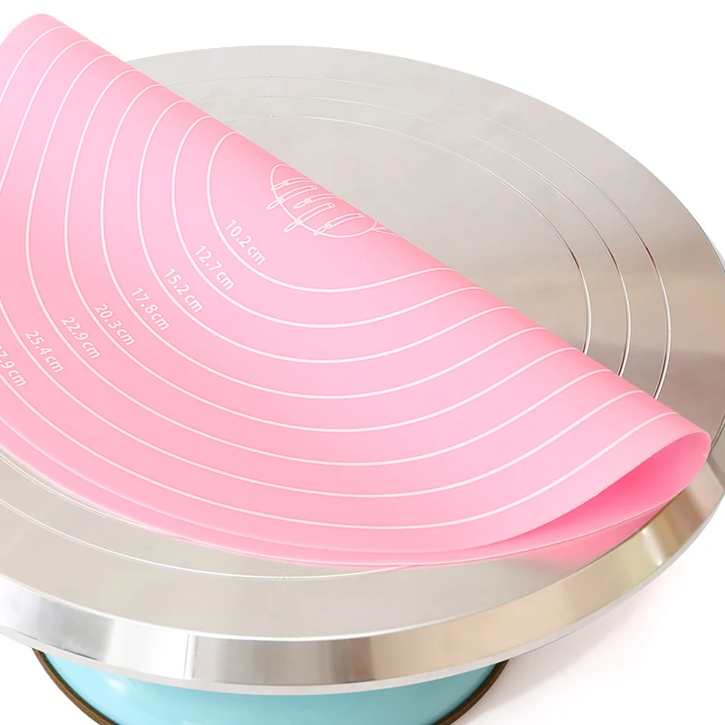 Picture 6: 2PCS Cake Turntable Pat Silicone Baking Mat For Cake with Size Non-stick High Temperature Resistant Bake Tool